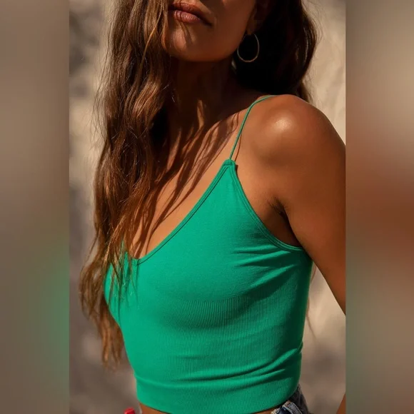 NWT Free People Ribbed v neck Brami - Picture 3 of 7